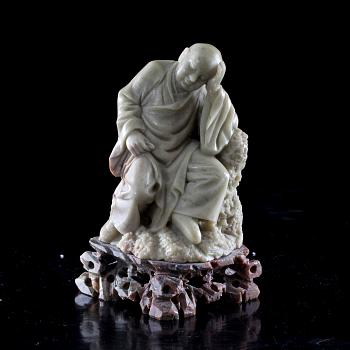 SKULPTUR, soapstone, Kina 1900-tal.