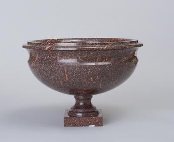 A Swedish first half 19th Century porphyry tazza.
