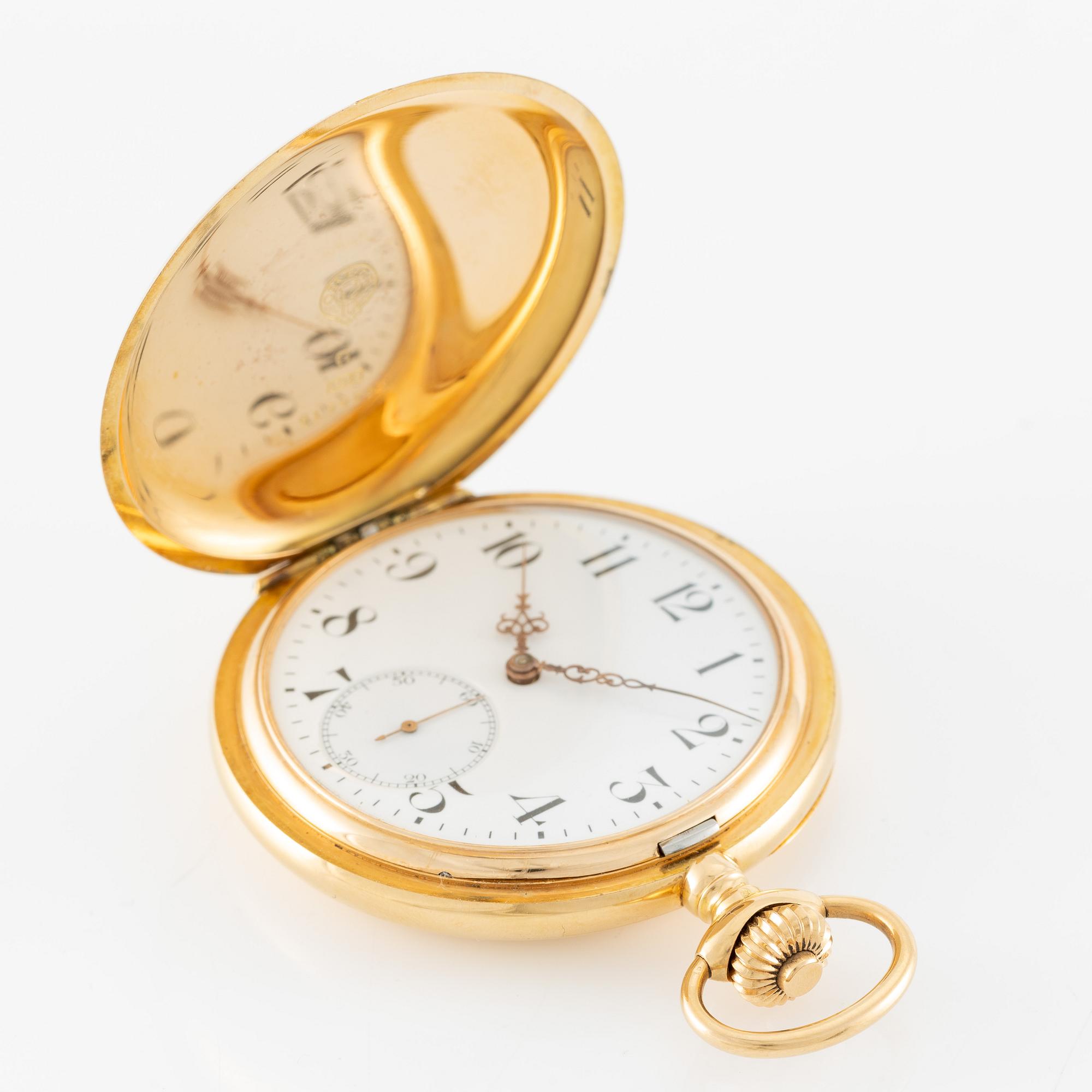 Omega, pocket watch, hunter, 53.5 mm.