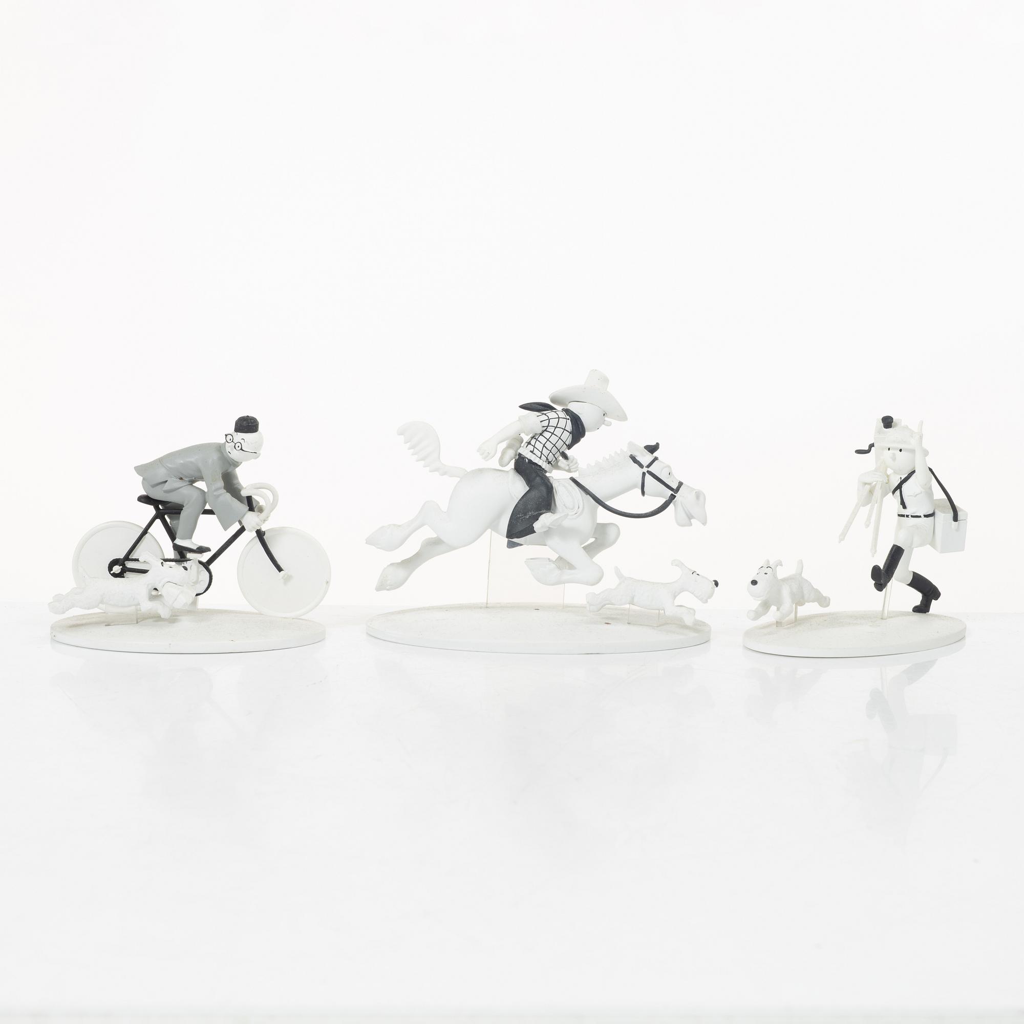 Tintin, collectible figures, 10 pcs, "Hors Serie", Hergé Moilins art, 2013-2015.