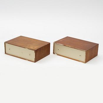 Uno & Östen Kristansson, a set of four modular cabinets from Luxus, second half of the 20th Century.