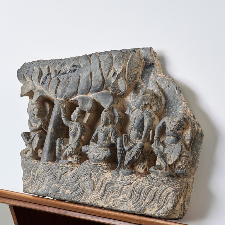 SKULPTURFRIS, sten. Gandhara, 200/300 e. Kr.