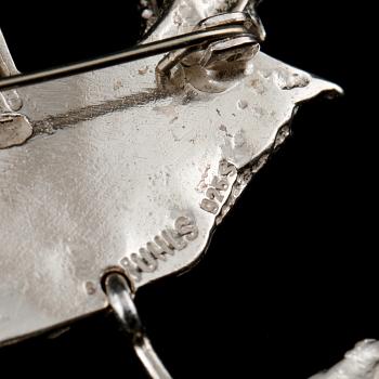 GARNITYR, 2 delar, sterlingsilver, Frank och Regine Juhl, Norge. Vikt 27 g.