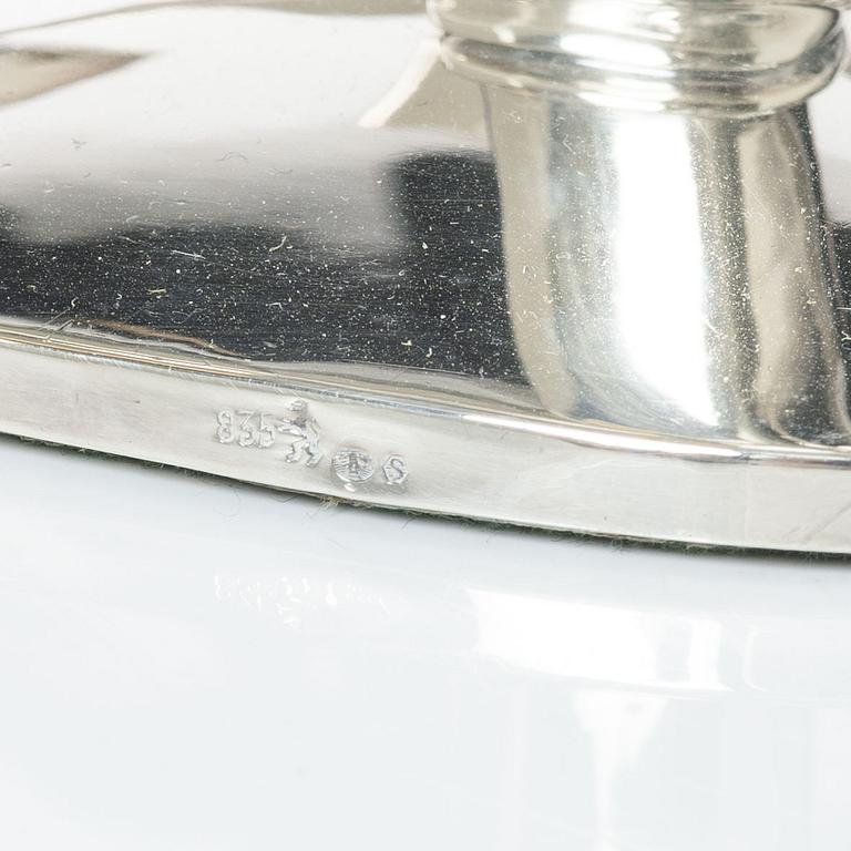 Candelsticks, a pair, silver, first half/mid 20th Century.