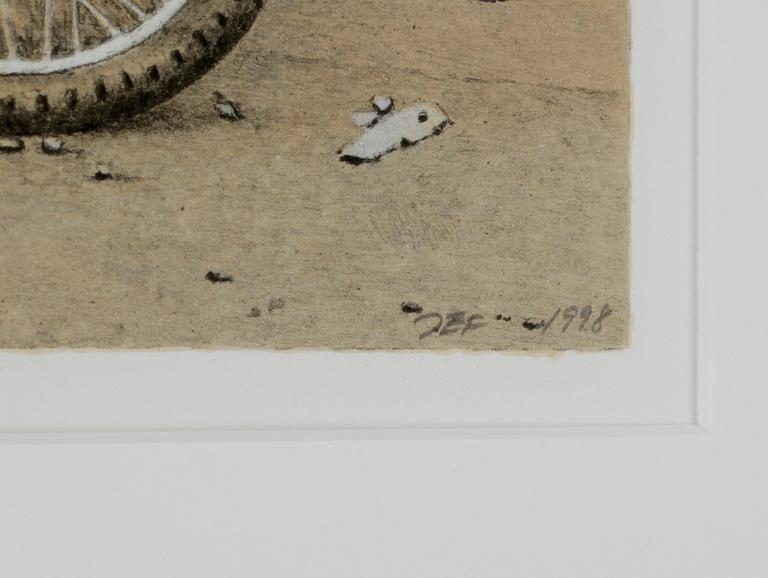 JOHN ERIK FRANZÉN, färglitografi, signerad JEF, numrerad 302/320.