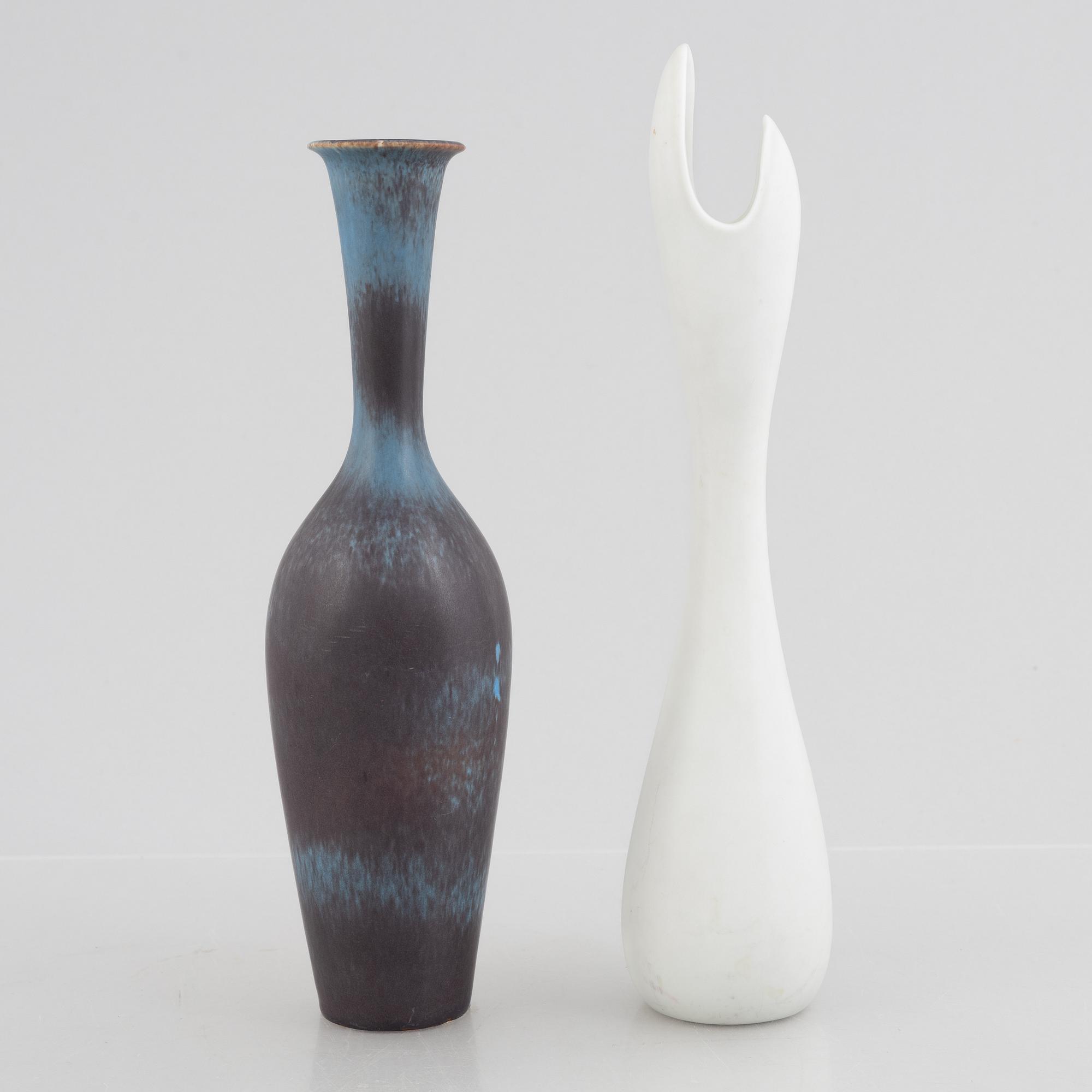 Gunnar Nylund, two vases, including 'Caolina', Rörstrand.