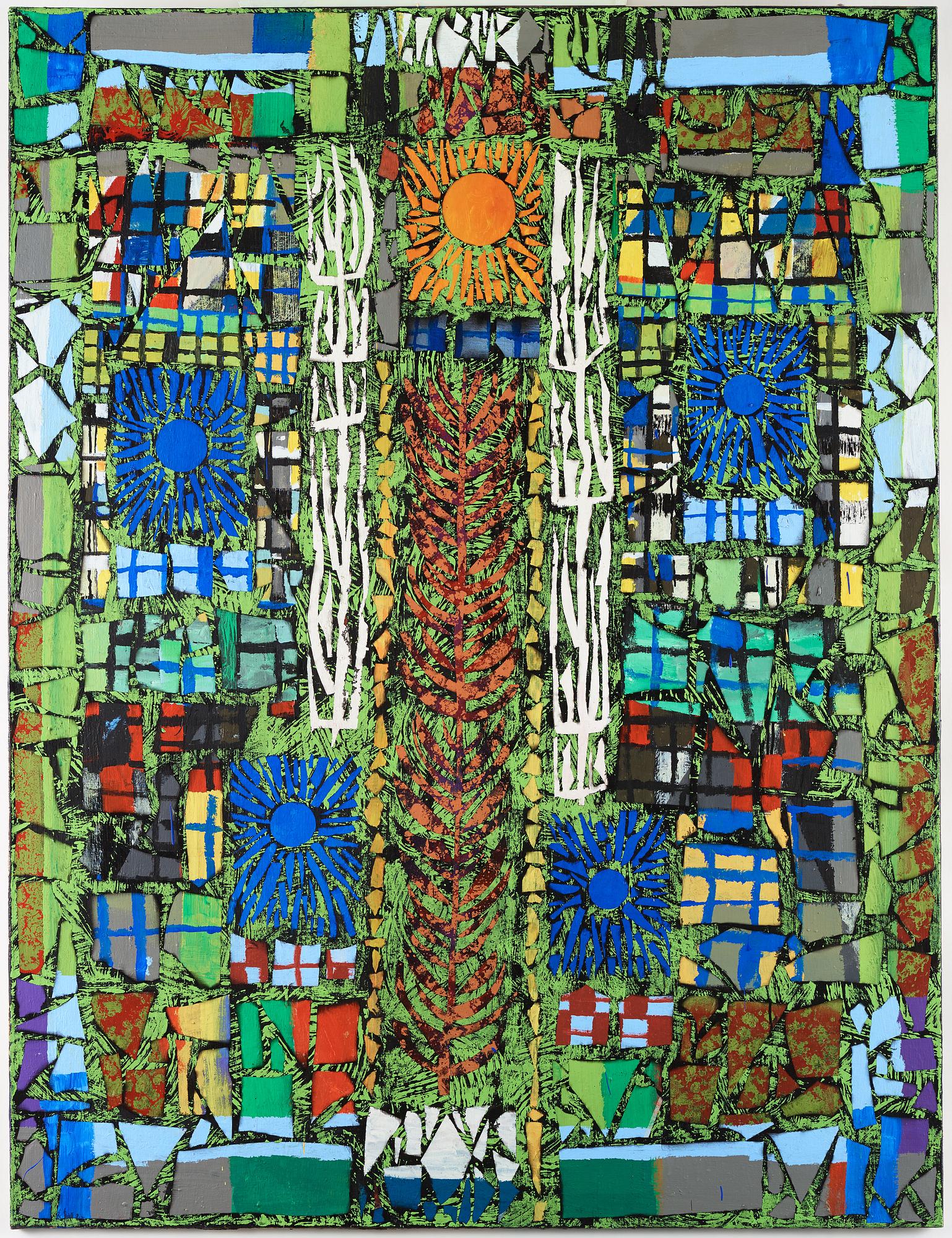 ALFRED BOMAN, Mixed media (acrylic, adhesive emulsion, spray paint and oil)/canvas.
