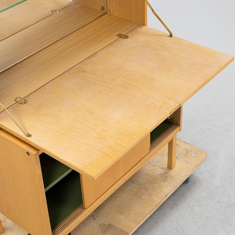 Bertil Fridhagen, a bookcase with barcabinet, Bodafors, Sweden, 1960's.