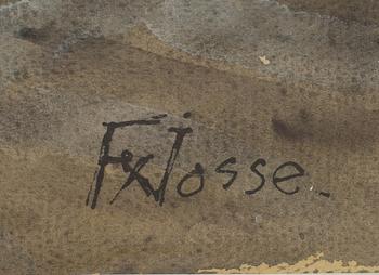 FRANÇOIS XAVIER JOSSE, akvarell.