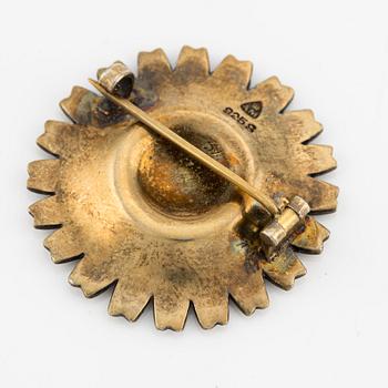 Enamel silver brooch, A. Michelsen, Denmark.