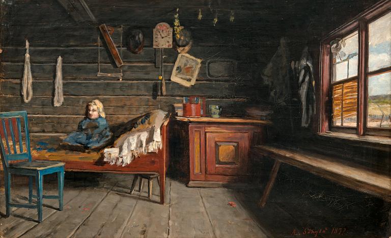 Arvid Liljelund, "FARM-HANDS' QUATERS AT LOUHISAARI MANOR, ASKAINEN".