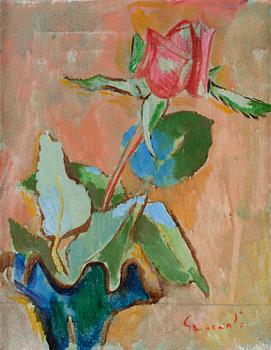 564. Isaac Grünewald, Still life with a rose.