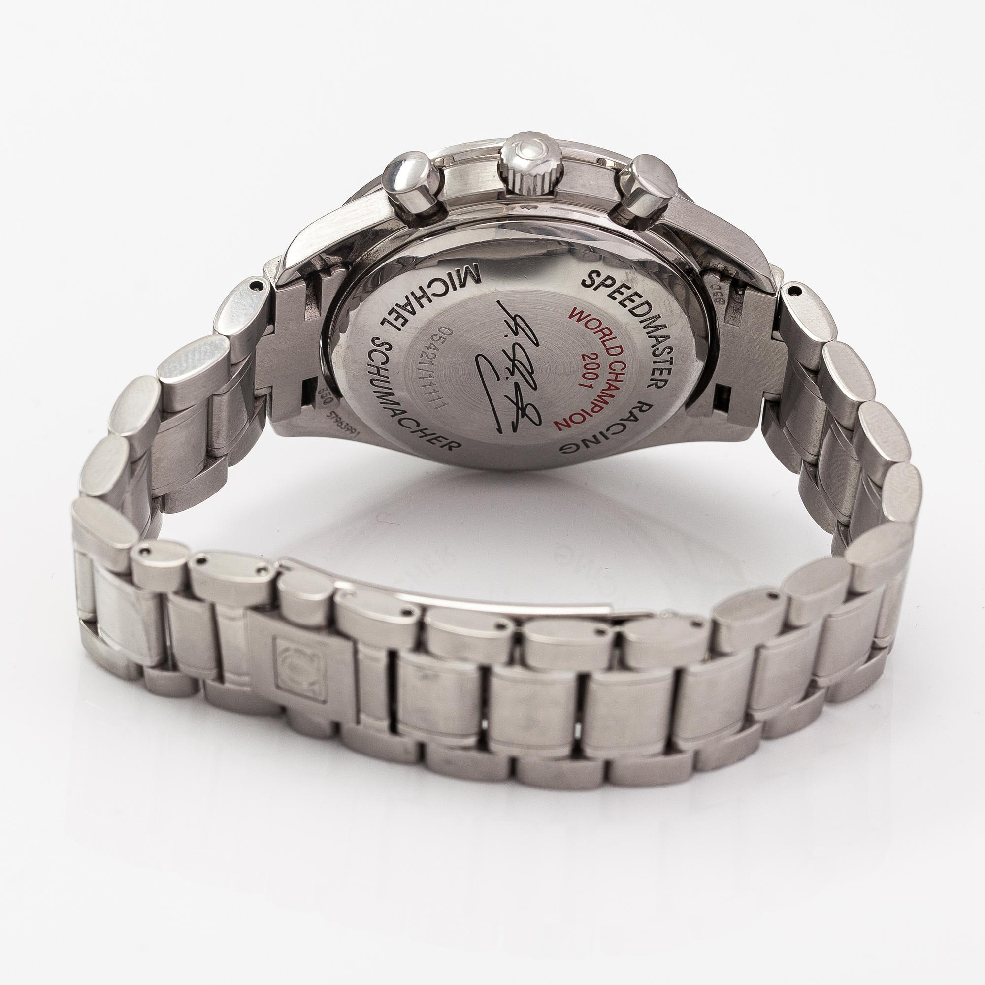 Omega, Speedmaster, Racing, Michael Schumacher, wristwatch 39 mm.