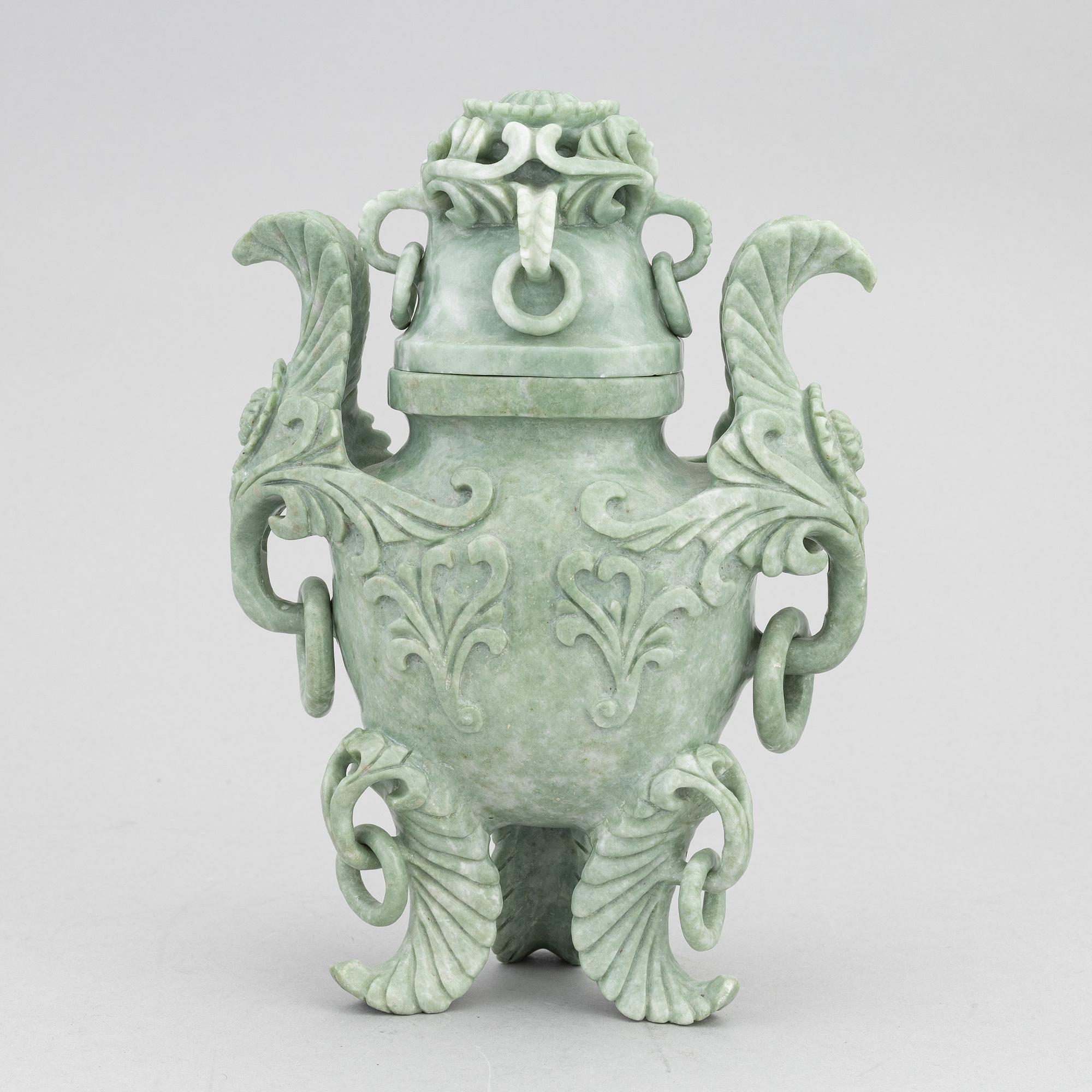 Two Chinese carved stone sculptures, 20th century.