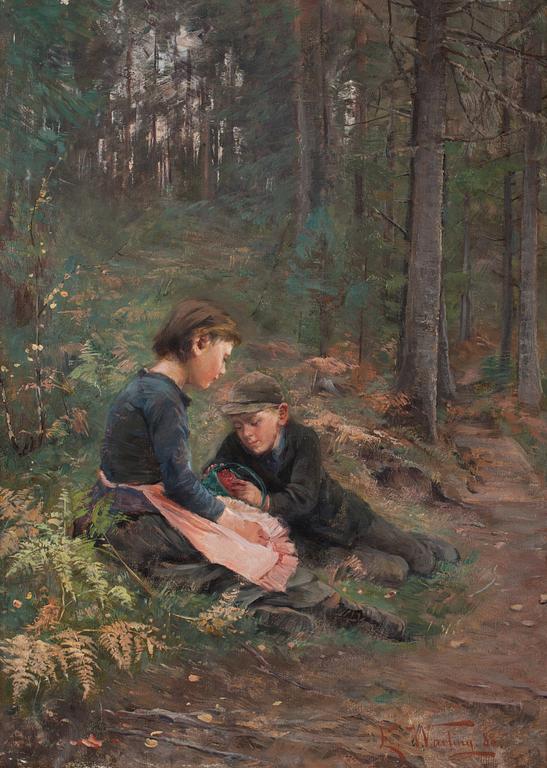 Elisabeth Warling, Children picking berries.
