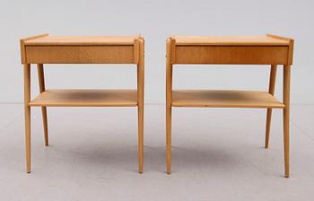 SÄNGBORD, 1 par, Carlström & Co, 1900-talets andra hälft.