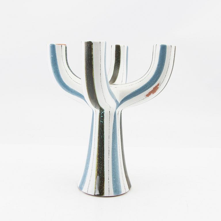 Stig Lindberg, candelabra from Gustavsberg's studio 1950/60s faience.