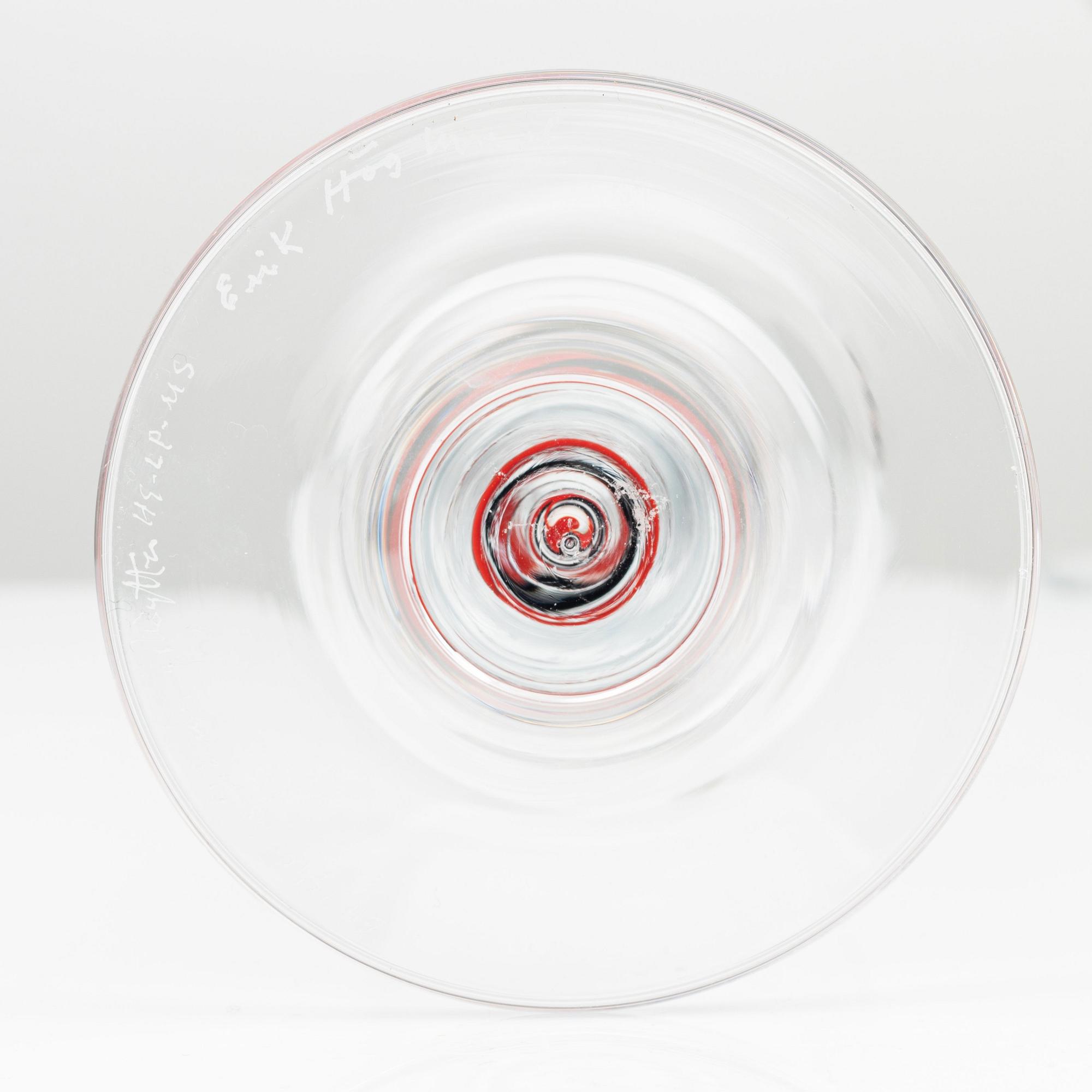 Erik Höglund, a 72 pieces glass service, Studioglas Strömbergshyttan, Sweden 1990.