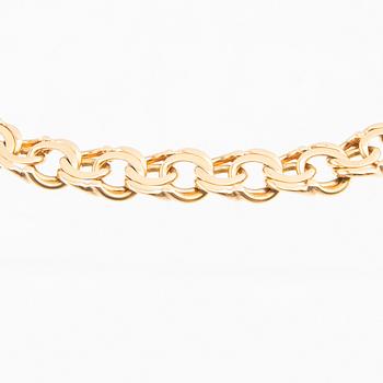 Bracelet, 18K gold, T Berghman Stockholm 1960, textured curb link.