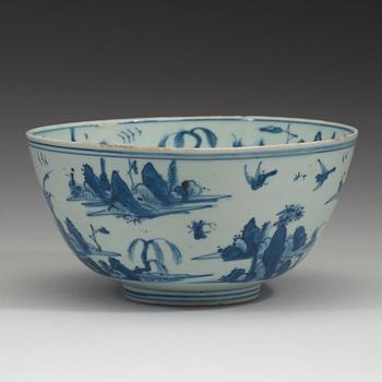 A blue and white bowl, Ming dynasty (1368-1644).