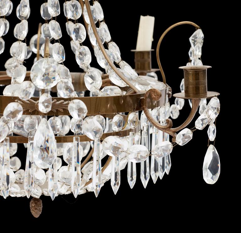LJUSKRONA, gustaviansk stil, 1900-talets mitt. Höjd ca 55 cm.