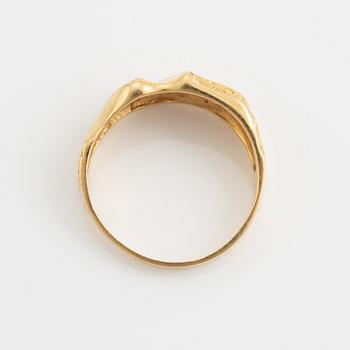 Bengt Hallberg, smyckesset, 3 delar, 18K guld, med små diamanter.