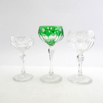 Glass service, 81 pieces, second half of the 20th century.