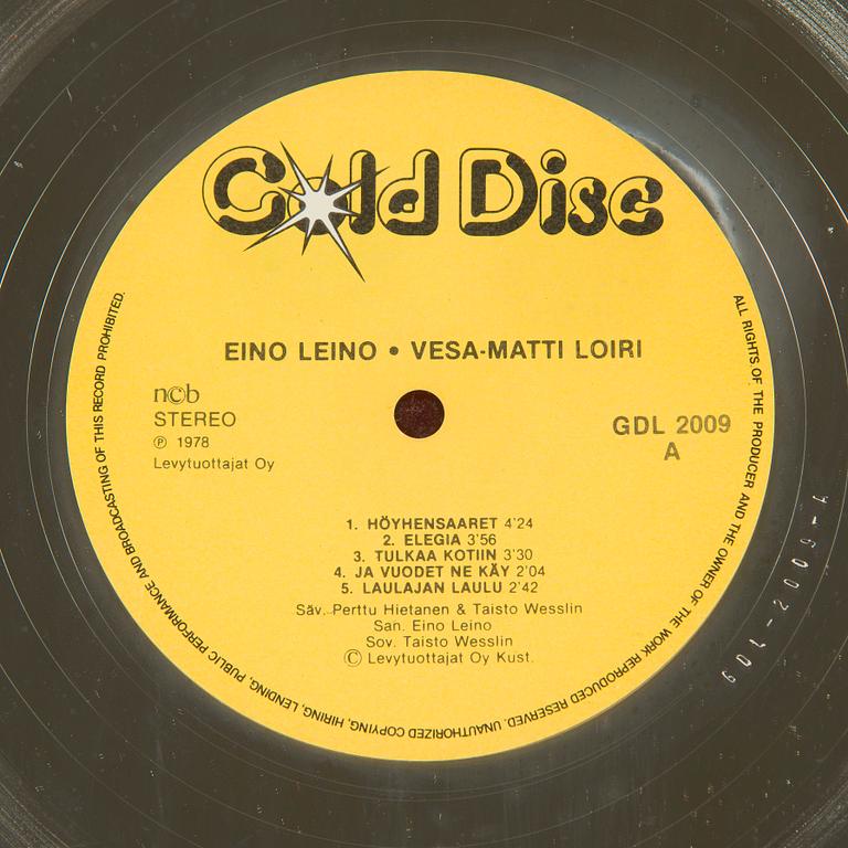 Kultalevy, "Eino Leino - Vesa-Matti Loiri".