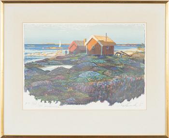 Roland Svensson, färglitografi, signerad HC XVII/XXX.