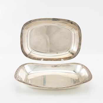 Gustaf Janson bowl plate 1 pair of sterling silver CG Hallberg Stockholm 1956.