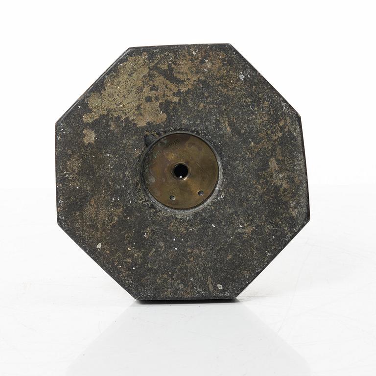 Candle holder, Empire style, R.G Johansson Metal Factory Stockholm, early 20th century.