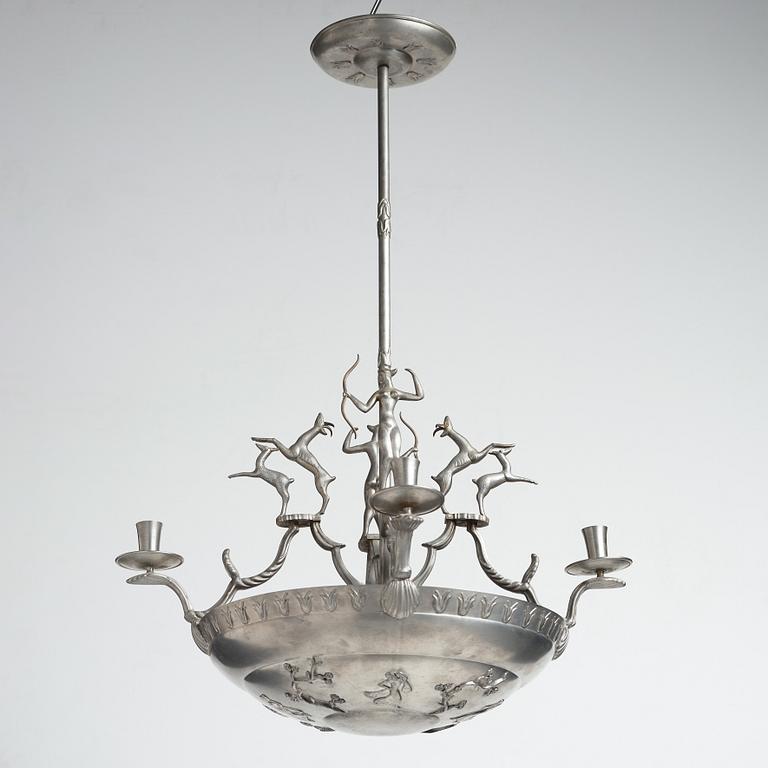 Nils Fougstedt, ljuskrona, Firma Svenskt Tenn, Stockholm 1930.