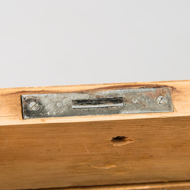 A late 19th-century curly birch veneered writing desk.