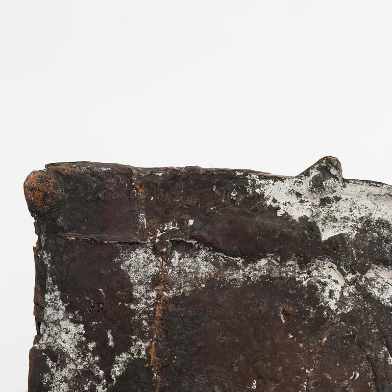 Pekka Pitkänen, bronsrelief, signerad och otydligt daterad. Numrerad 1/1.