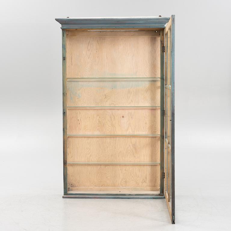 A painted display cabinet, 20th Century.