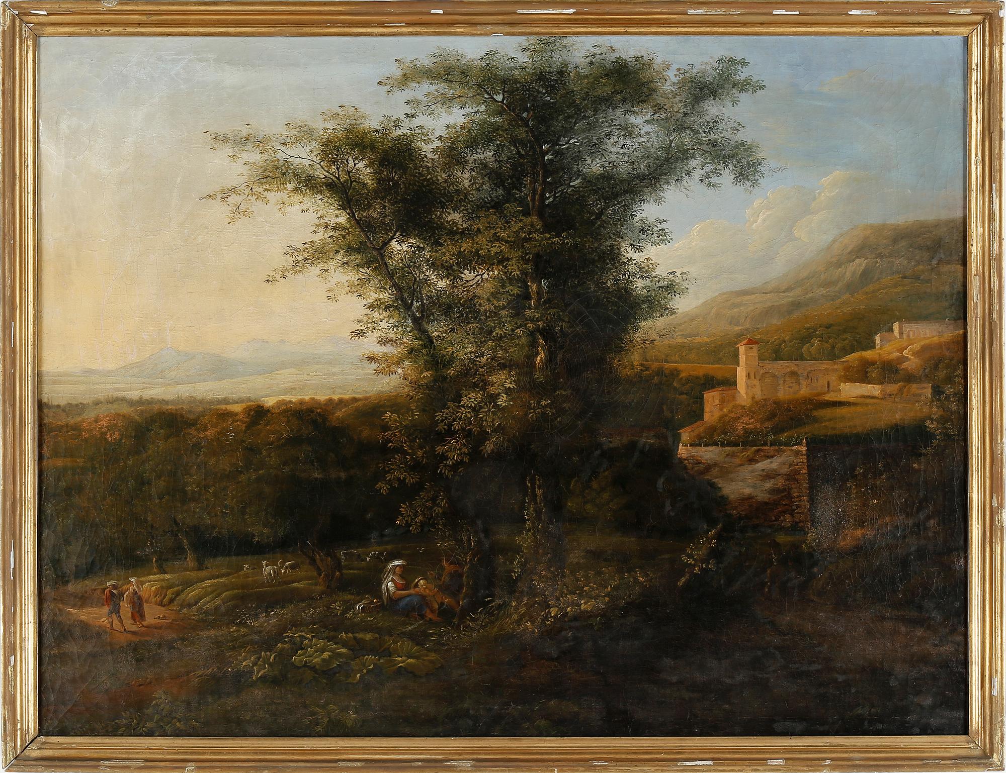 OKÄND KONSTNÄR, olja på duk. 1800-talets första hälft.