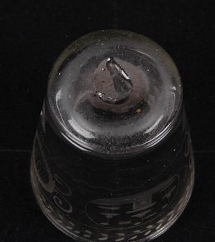 BÄGARE, glas, 1700-tal.