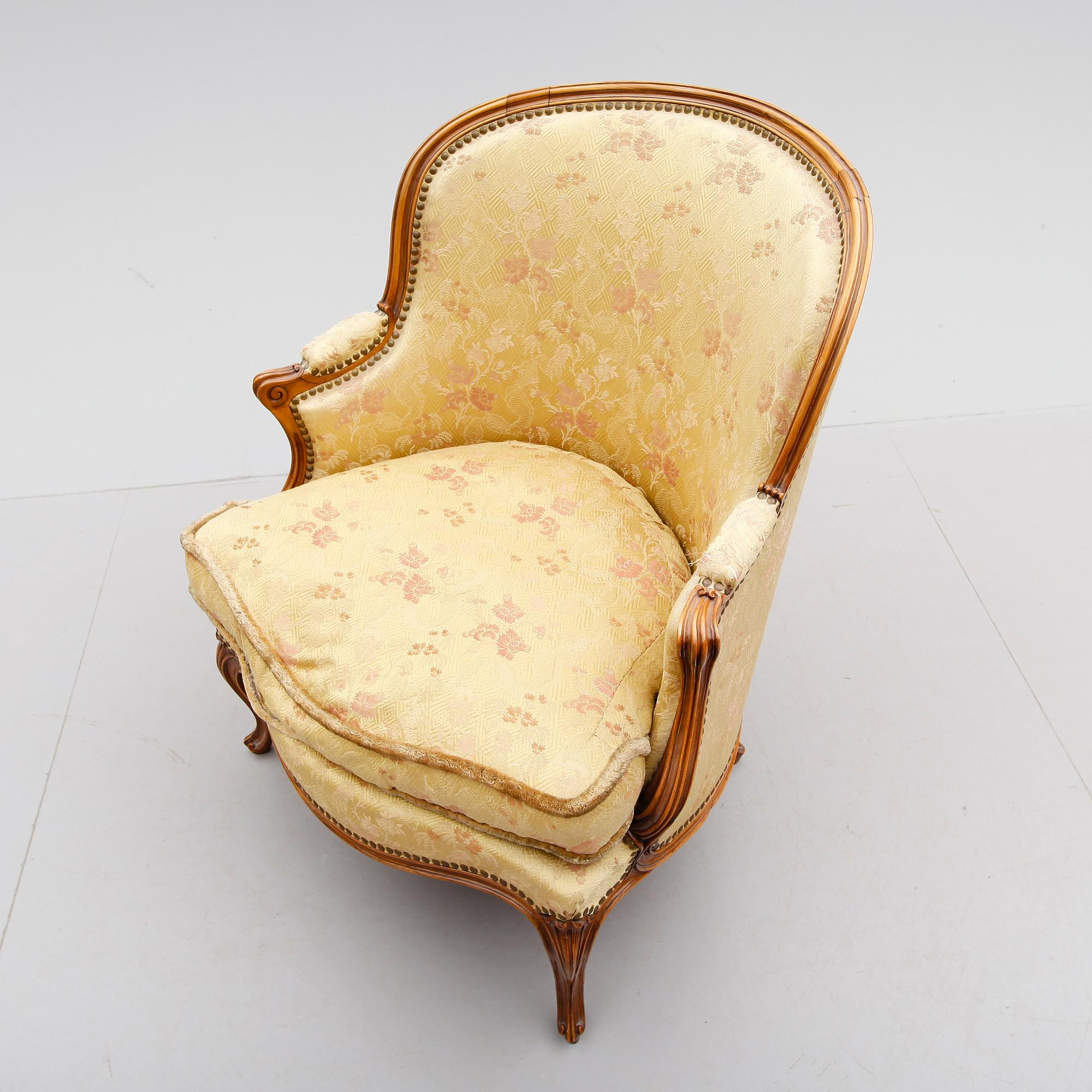 FÅTÖLJ, rokokostil, Frankrike, 1900-tal.