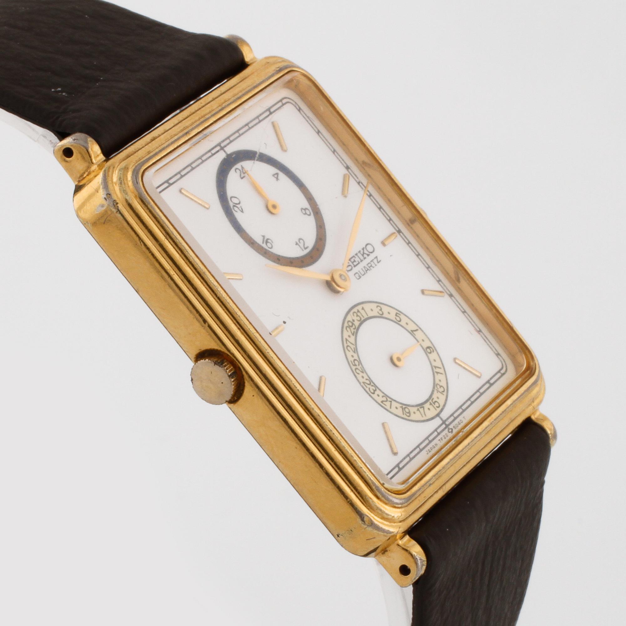 SEIKO, "Dual-Time", wristwatch, 29 x 33 (39) mm.