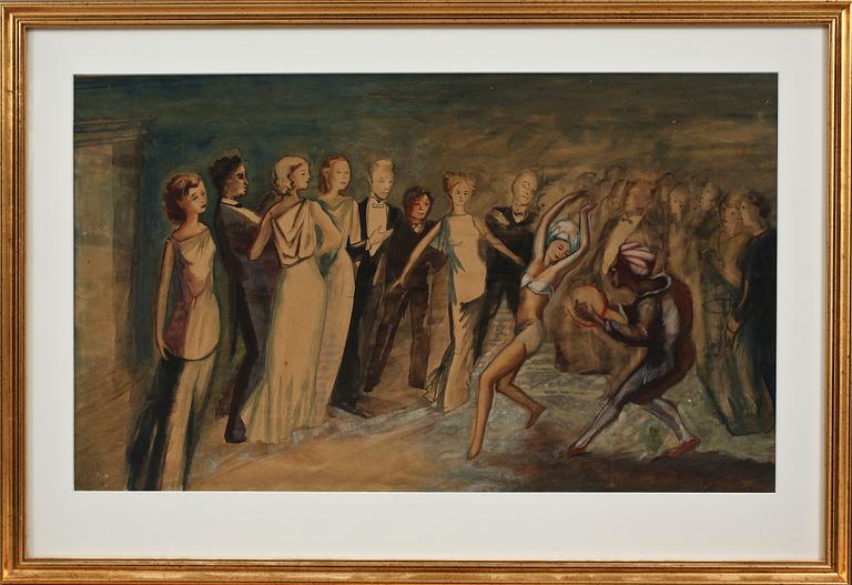 BIRGER EKMAN, blandteknik, sign samt dat 1932.