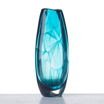 Vicke Lindstrand, a "Colora" glass vase, Kosta. Sweden 1960's.