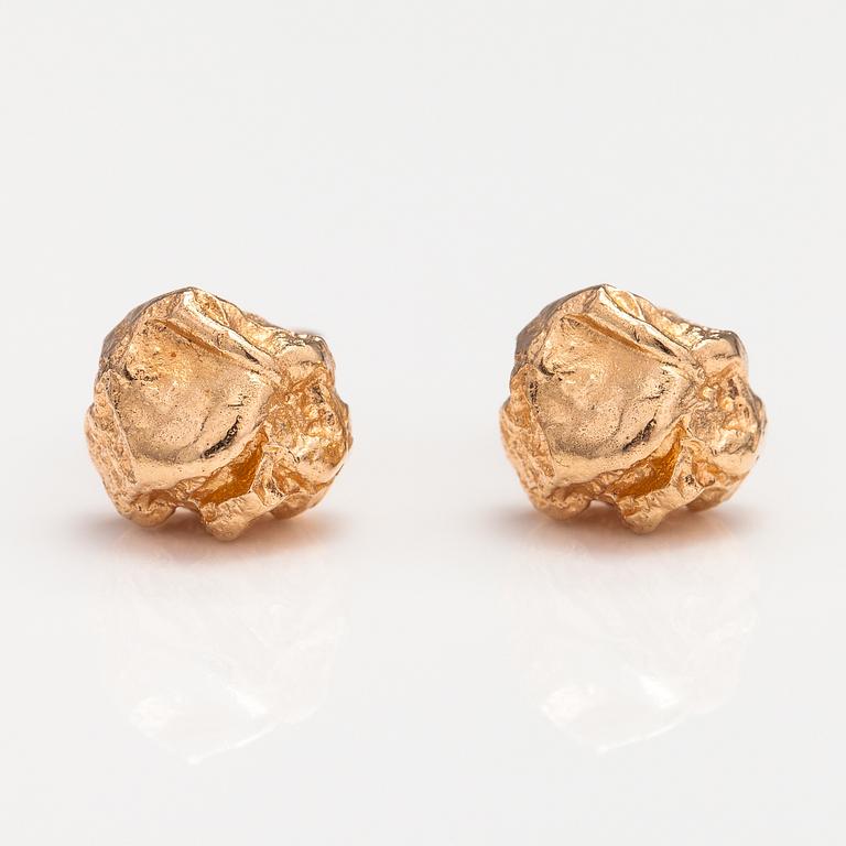 Björn Weckström, A pair of 14K gold "Nugget". Lapponia 1964.