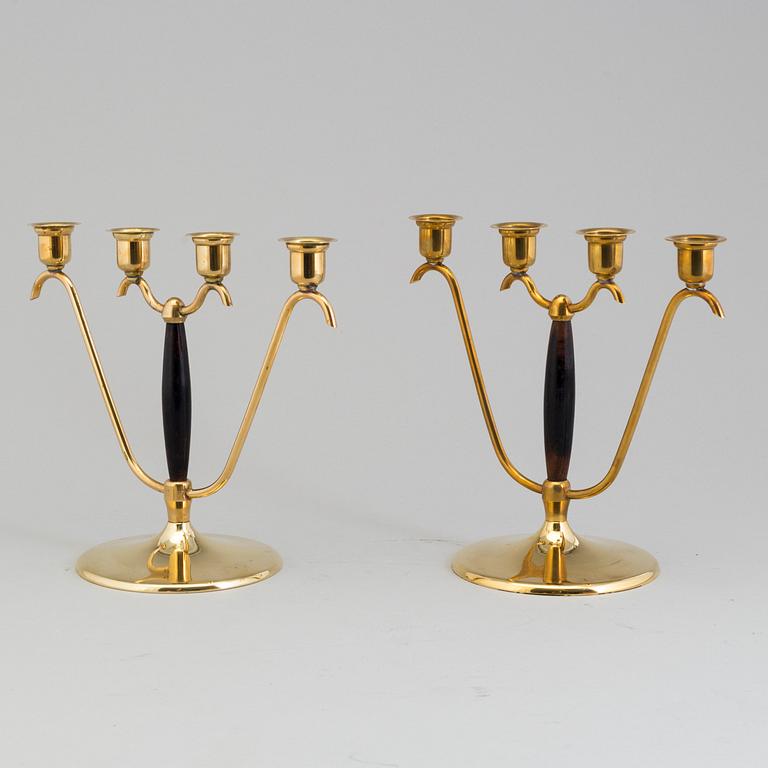 a pair of chandeliars by O. H. Lagerstedt, Eskilstuna, 1950's.