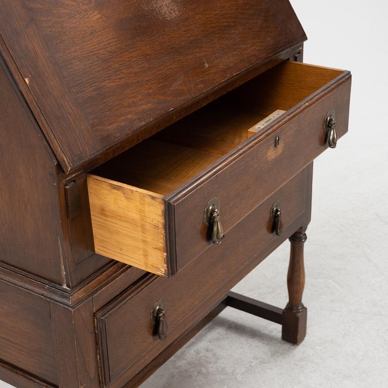 Display cabinet, Germany, 18th/19th century, with later secretaire.