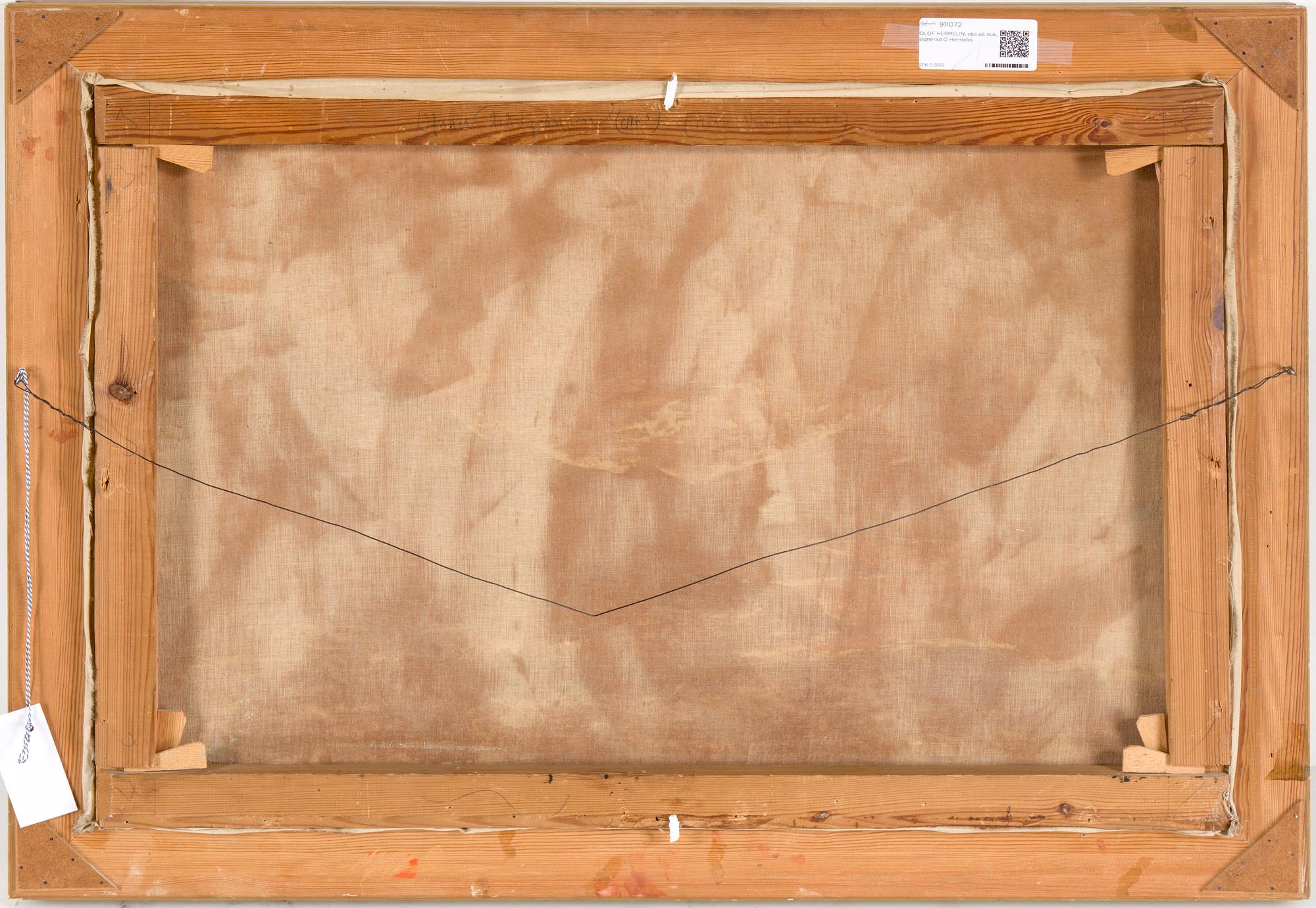 OLOF HERMELIN, olja på duk, signerad O. Hermelin.