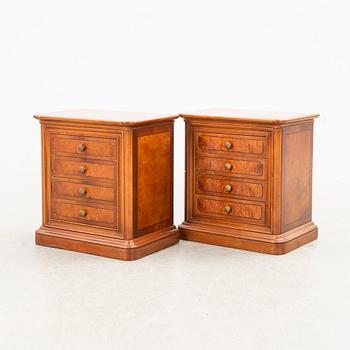 Nightstands, a pair, later part of the 20th century.