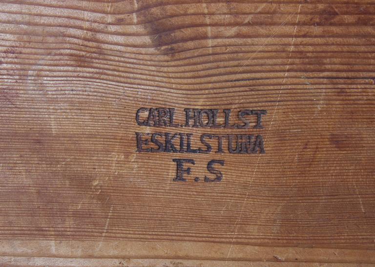 FÄLLBORD, sign Carl Hollst, Eskilstuna FS.(1787-1830).