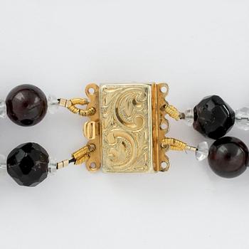 HALSBAND, granater, 1800-tal.