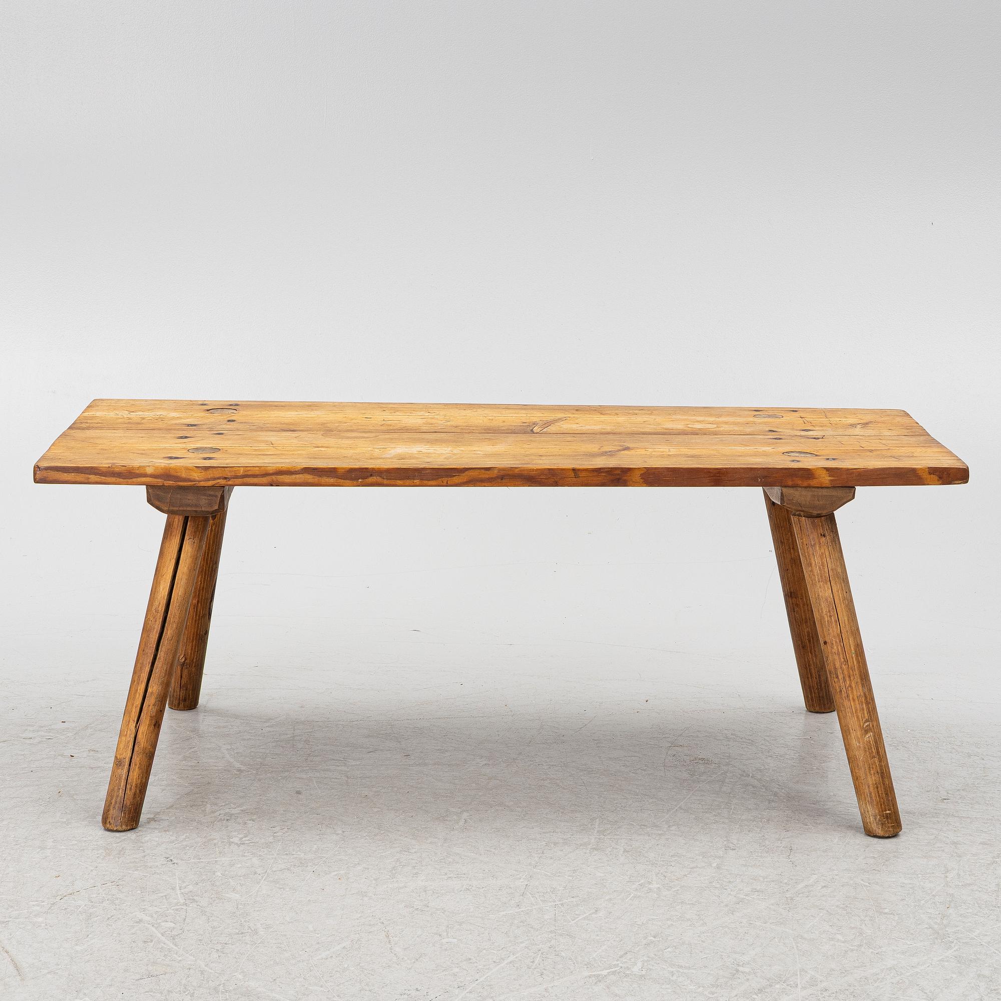 A butcher's bench, 19th century.