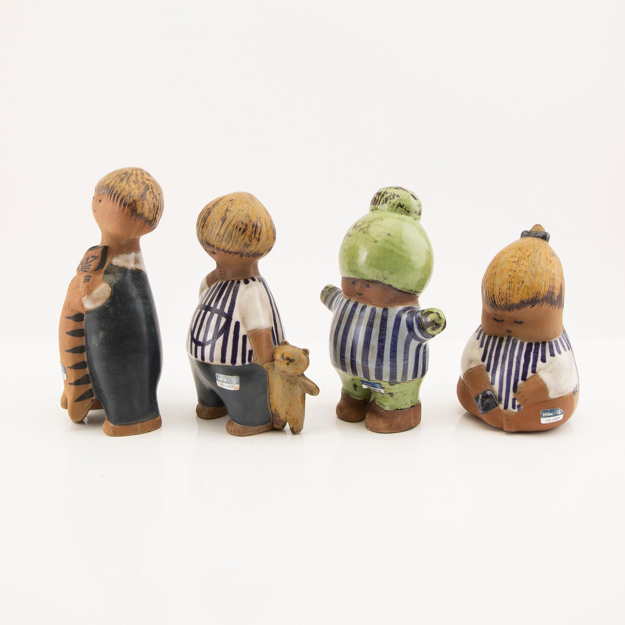 Lisa Larson, figuriner 4 st signerade Gustavsberg.